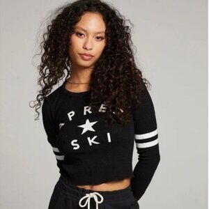 Chaser Black Apres Ski Waffle Thermal Long Sleeve Top Size Medium